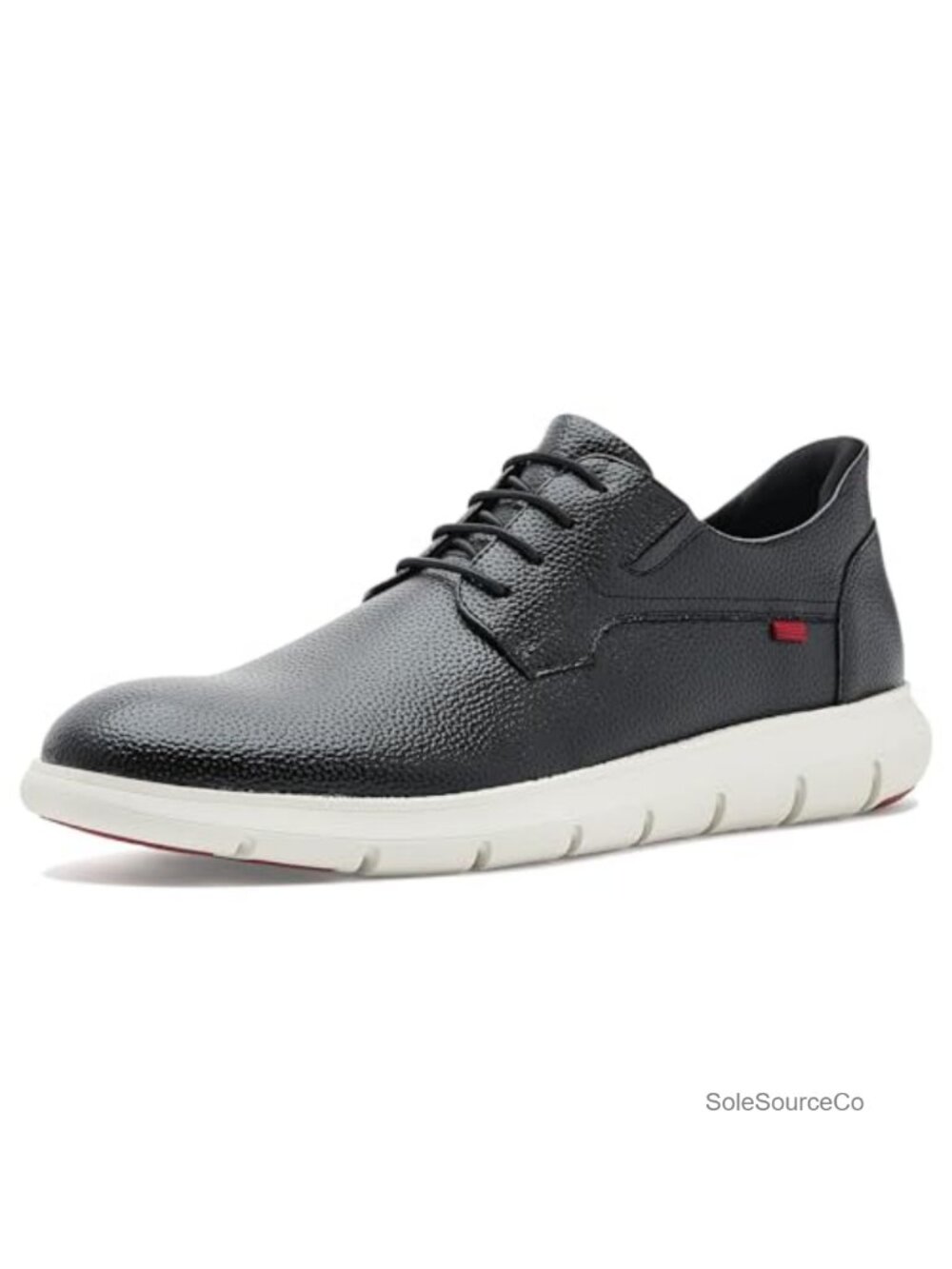Leather Oxford Slip-On Shoes Hands Free Elastic Lace Business Casual